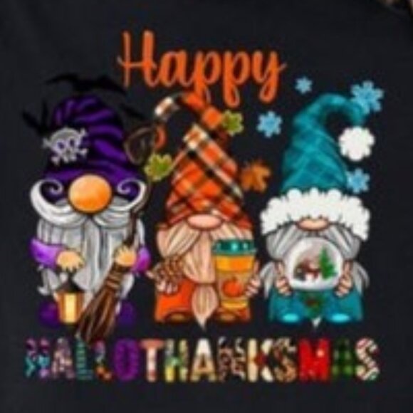Fall Gnomes Happy Hallothanksmas Shirt, Cute Halloween T-shirt - Picture 2 of 3